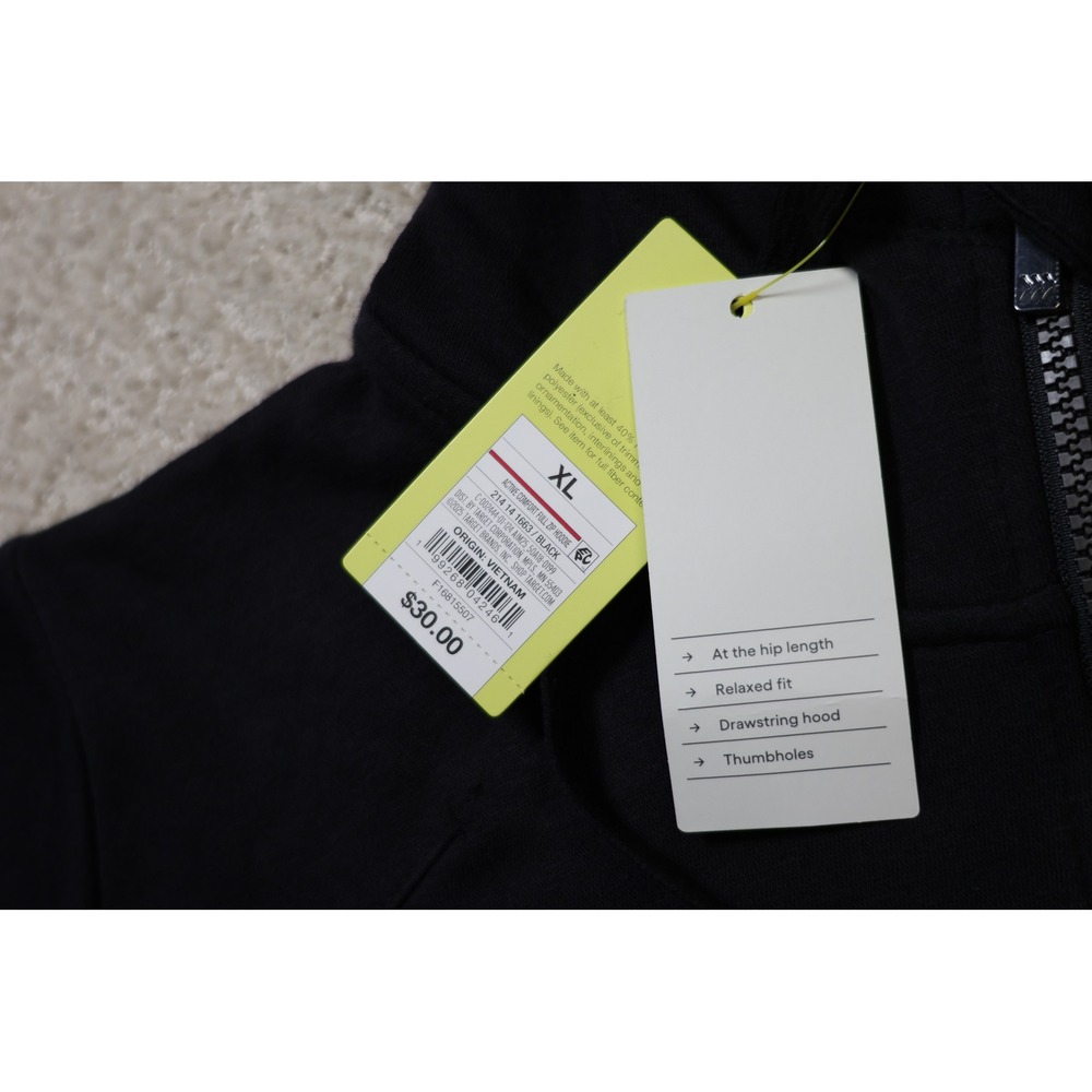 All in Motion Womens Active Comfort Full Zip Hoodie Black XL 214 14 1663 - Picture 5 of 8